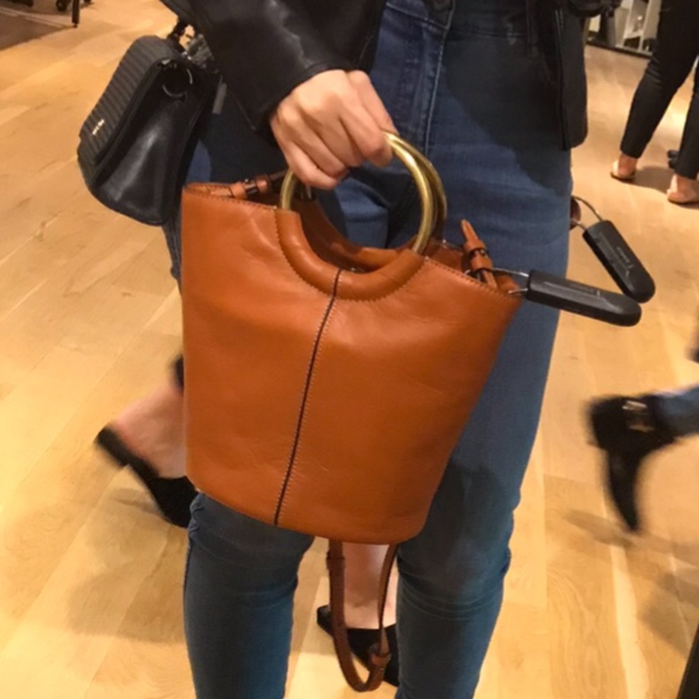 Tan leather bag